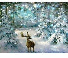 Paint By Numbers Adults kids Deer Christmas DIY Painting Kit 40x50CM Canvas
