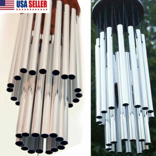 Height 33in Metal 27 Tubes Windchime Chapel Bells Wind Chimes Outdoor Home Decor