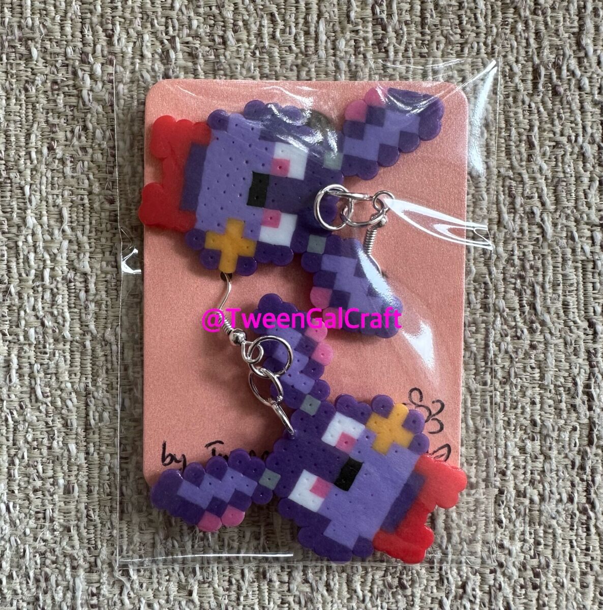 FNaF Glamrock Bonnie Earrings Perler Security Breach Ruin DLC Five Nights  Freddy