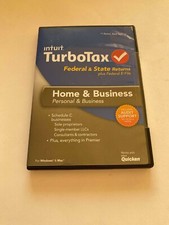 Intuit TurboTax Home Business 2013 Federal State Returns No efile VERY GOOD