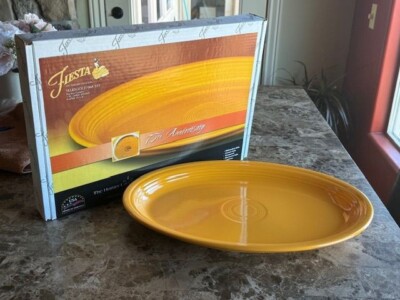 FIESTA  MARIGOLD 75TH ANNIVERSARY EXTRA LARGE 19'' PLATTER  1ST - NIB
