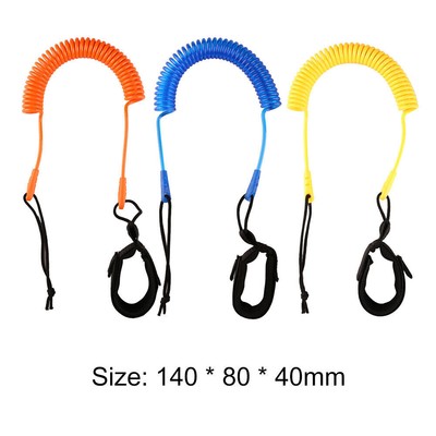 3 Meter/10ft Coiled SUP Leash Stand Up Paddle Board Surfboard Leash Leg Rope Neu