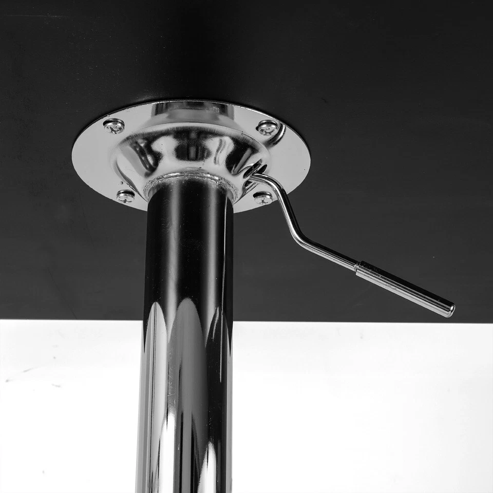 Pub Table Square High Table Black Top Pedestal Tall Tables Cocktail Bar Counter - Image 4 of 4