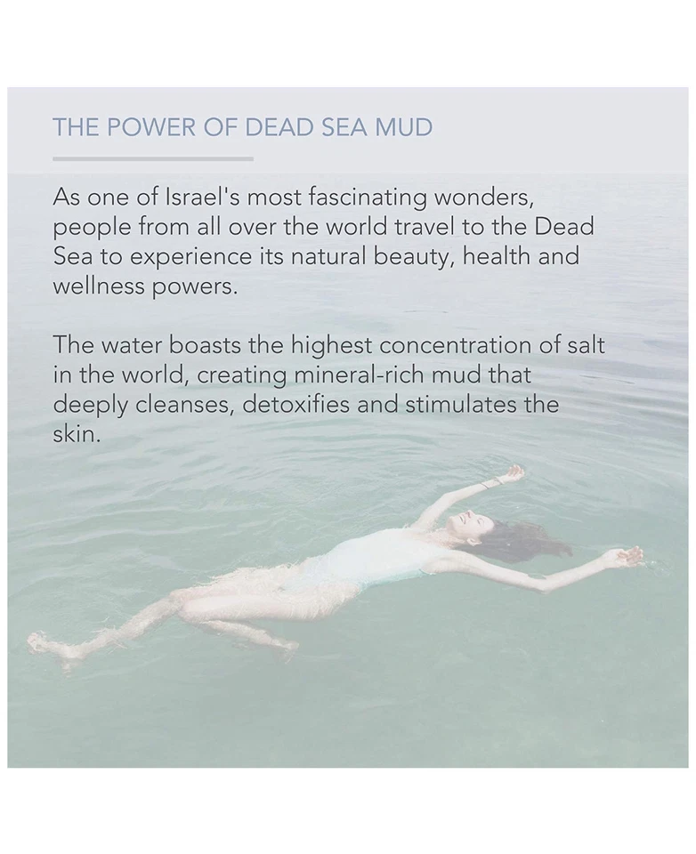 Máscara de barro del Mar Muerto para rostro y cuerpo, máscara facial purificadora para acné, puntos negros Foto 3 de 4