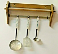 ANCIEN LOT ECUMOIRE SAUCIERE POTIERE ACCROCHE TORCHON BRAUN KEMMLER CASSEROLE 