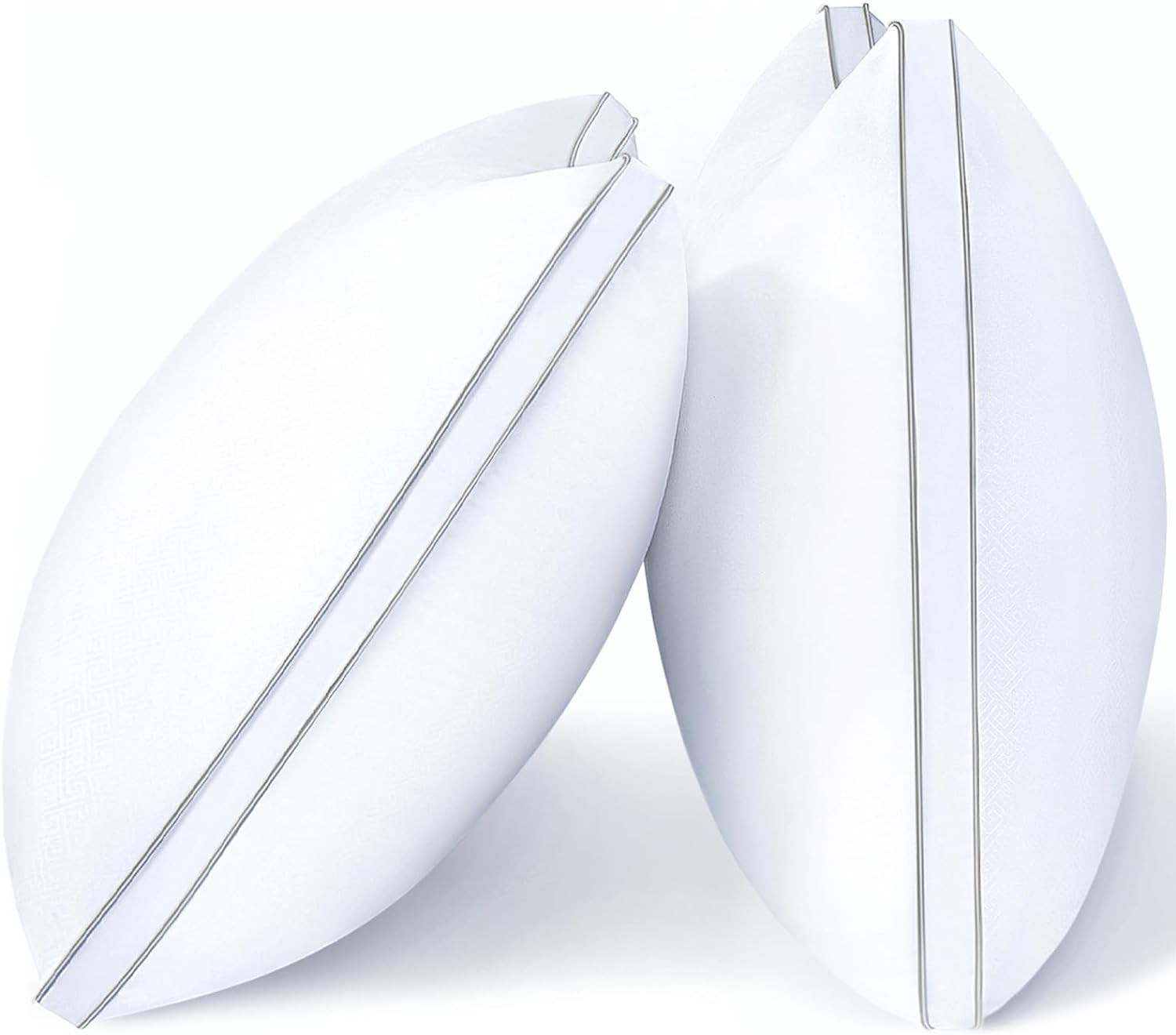 Queen Size Set Of 2, Hotel Quality, Down Alternative Gusseted Bed Pillow