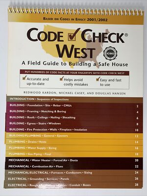 CODE CHECK WEST: A FIELD GUIDE TO BUILDING A SAFE HOUSE ICBO Builders Resource