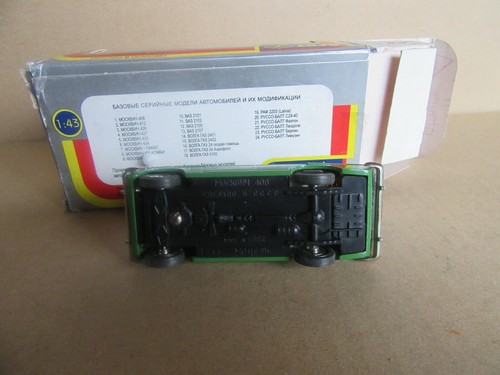 459I Novoexport Russland UdSSR Moskvitch 408 grün 1:43 + Sowjetbox - Bild 5 von 9