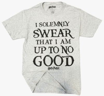 men's Unisex T-Shirt -Harry Potter   ''I SOLEMNLY SWEAR THAT I AM UP TO NO GOOD''