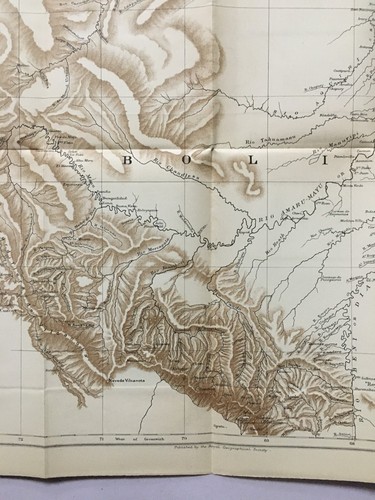 MAPA BOLIVIA NORTE 1901 corregido por José M Pando. 21in x 20in - Imagen 7 de 9