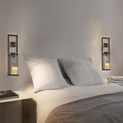 Wall Sconce Candle Holder Metal Wall Decorations for Living Room, Bathroom, Dini - Picture 8 of 12