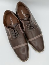Men’s Nine West Brown Size US 9 - Kalani - Laced Dress Shoe EUC
