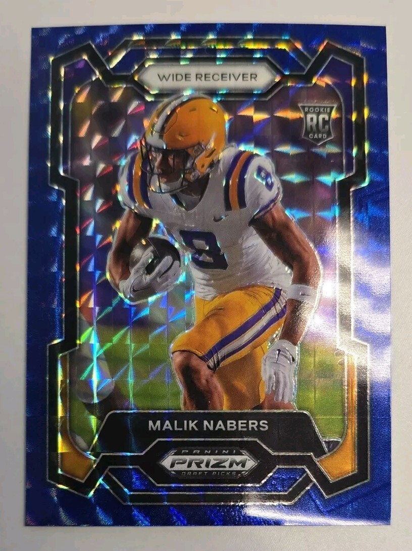 2024 Panini Prizm Draft Picks - Blue Finite Prizm #109 Malik Nabers (RC) /89