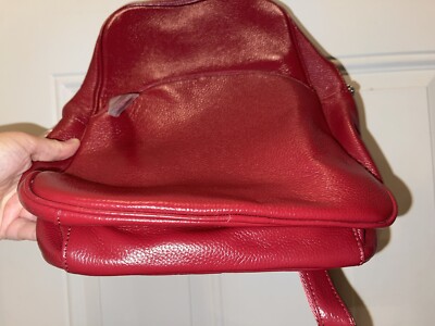 Heshe Leather Small Red Backpack Bag. Unisex! | eBay display picture 1