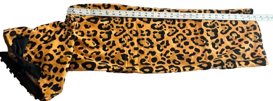 Conjunto de pijama de franela vintage dearfoams de 2 piezas leopardo dorado nuevo con etiquetas mediano Foto 3 de 4