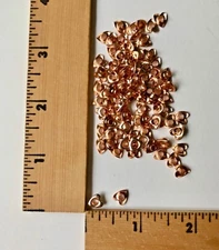 100 Pink Rose Gold Heart Shaped Eyelets   -  NEW