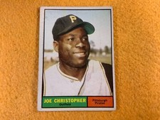 E8-4 BASEBALL CARD - JOE CHRISTOPHER - PITTSBURGH PIRATES - 1961 TOPPS CARD #82