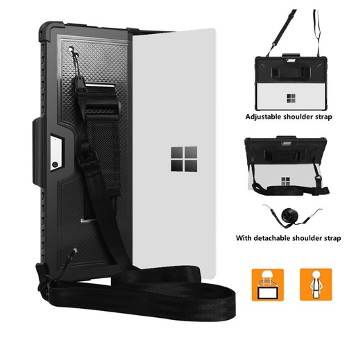 For Microsoft Surface Pro 9 8 Tablet Case Hard Back rubber Cover Built in Strap - Picture 39 of 52