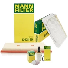 Mann Oil Air Paper Cabin Fuel Filter Service Kit For Mercedes W166 ML350 3.5 V6