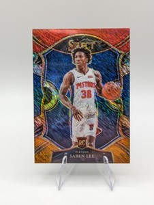 Saben Lee 2020-21 Panini Select Concourse Tri-Color Prizm RC #97 Pistons