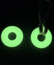 Glow in the Dark lanyard bead Keychain Paracord bead, 2 Pack, USA Made