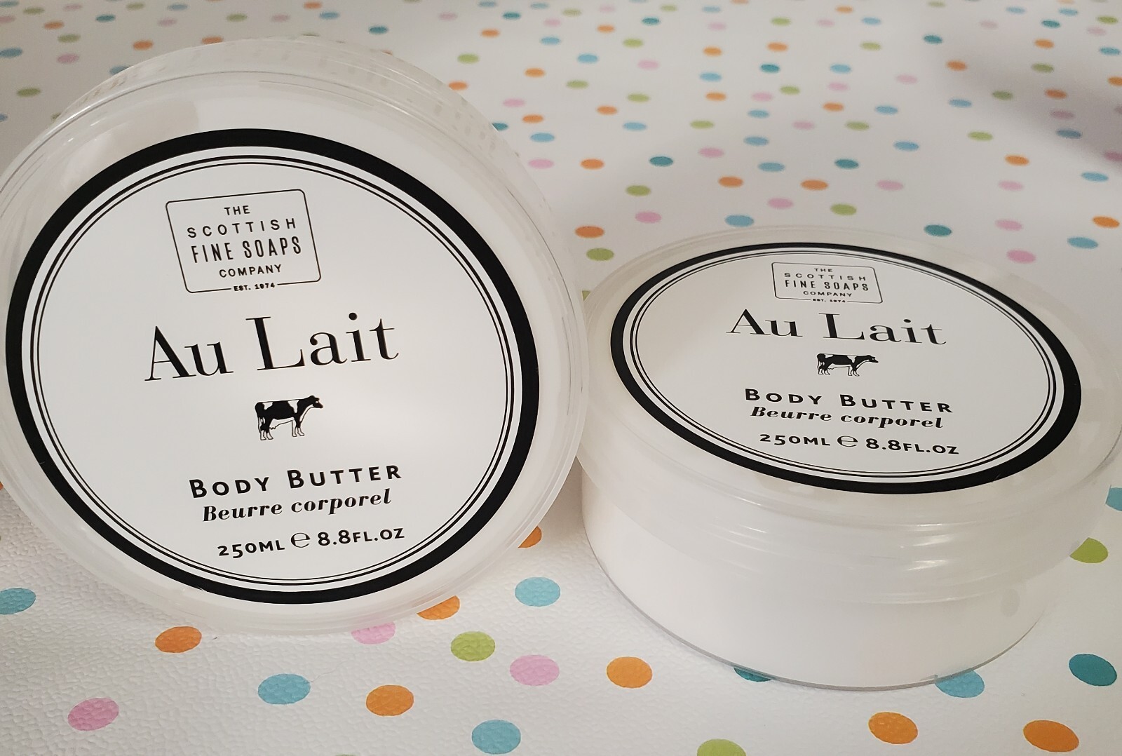 2 X The Scottish Fine Soaps Company Au Lait Body Butter 8.8 fl. oz. each Tub