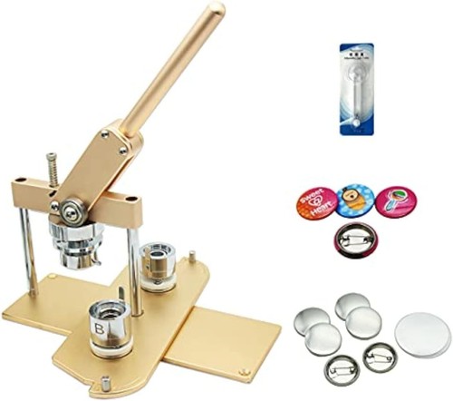 All-In-One 25mm Button Maker B400 with 500 Components & Adjustable Circle Cutter - Picture 3 of 10