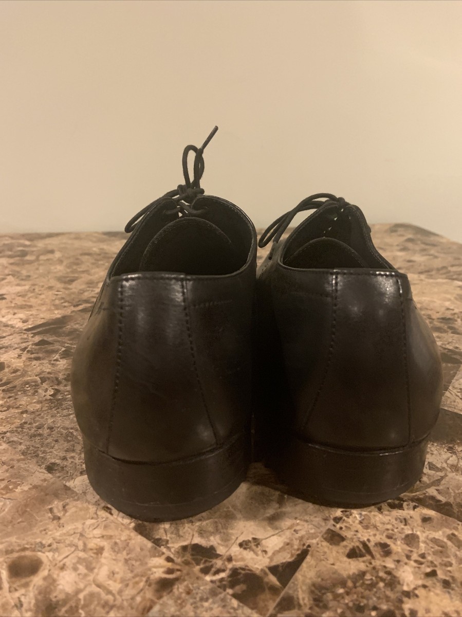 Mens Hugo Boss Lace Up Oxford Leather Dress Shoes Black Size  display picture 1