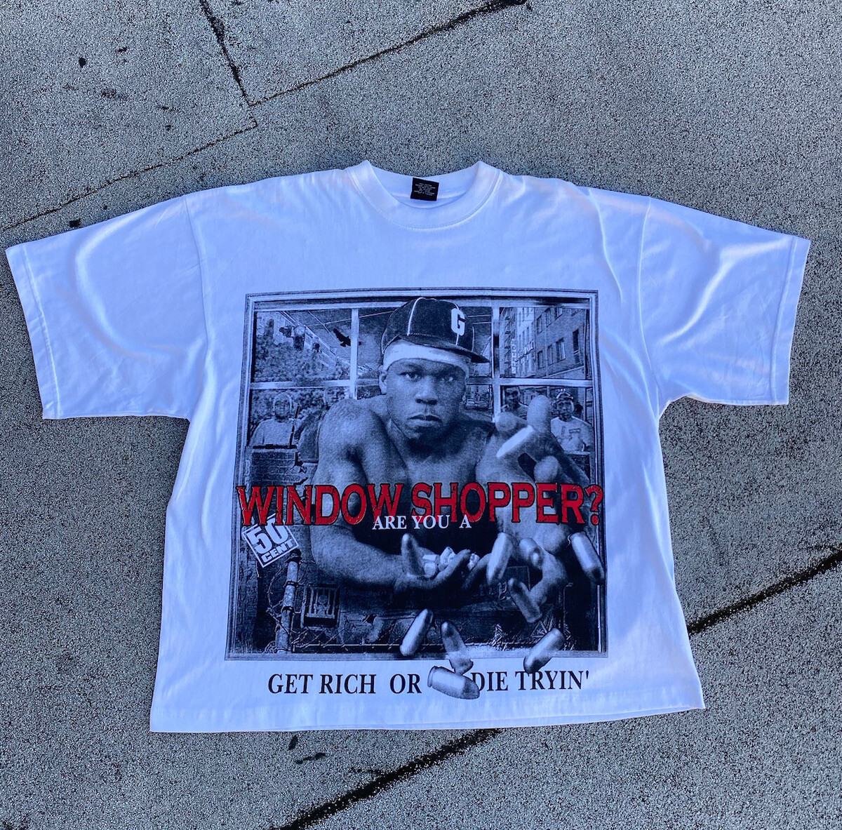 Vintage 50 Cent Rap Tee Bootleg Rap Tee Y2k Window Shopper | eBay