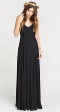 Show Me Your Mumu Jenn Maxi V-Back Dress Black~Large