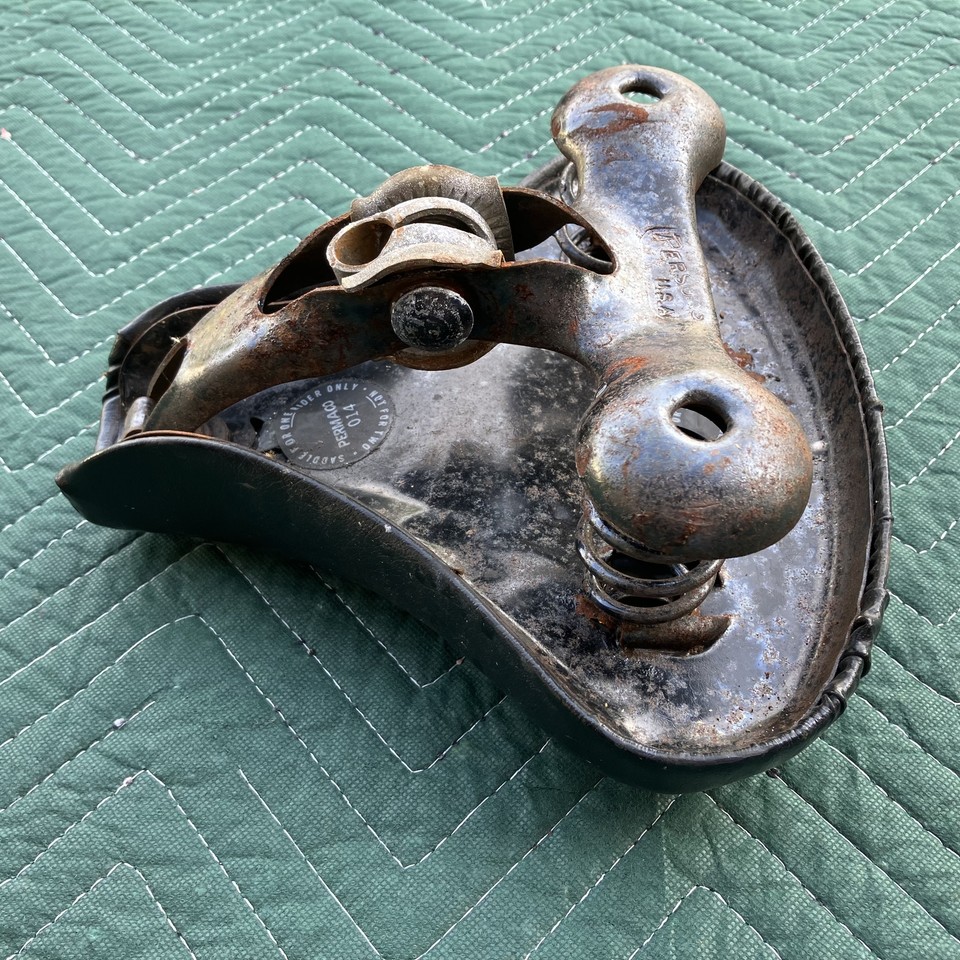 Selle Vintage Permaco 932 Pour Vélo Cruiser - Cuir - Occasion (voir Photos)