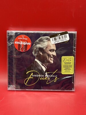 Andrea Bocelli DUETS 2 Disc CD Target EXCLUSIVE with 2 BONUS SONGS