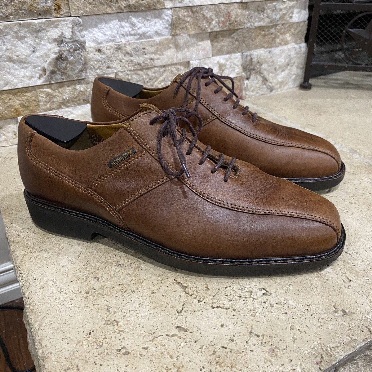 Mephisto Air Relax Men\'s Oxford Brown Leather 100% Caoutchouc Shoes Size 8.5 Mephisto Air Relax Goodyear Welt Brown Genuine Leather Shoes  main image 4