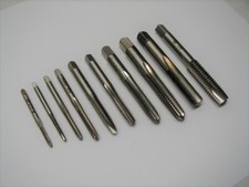 10 Assorted Size Hand Tap 4-40 to 7/16-14 Made in USA