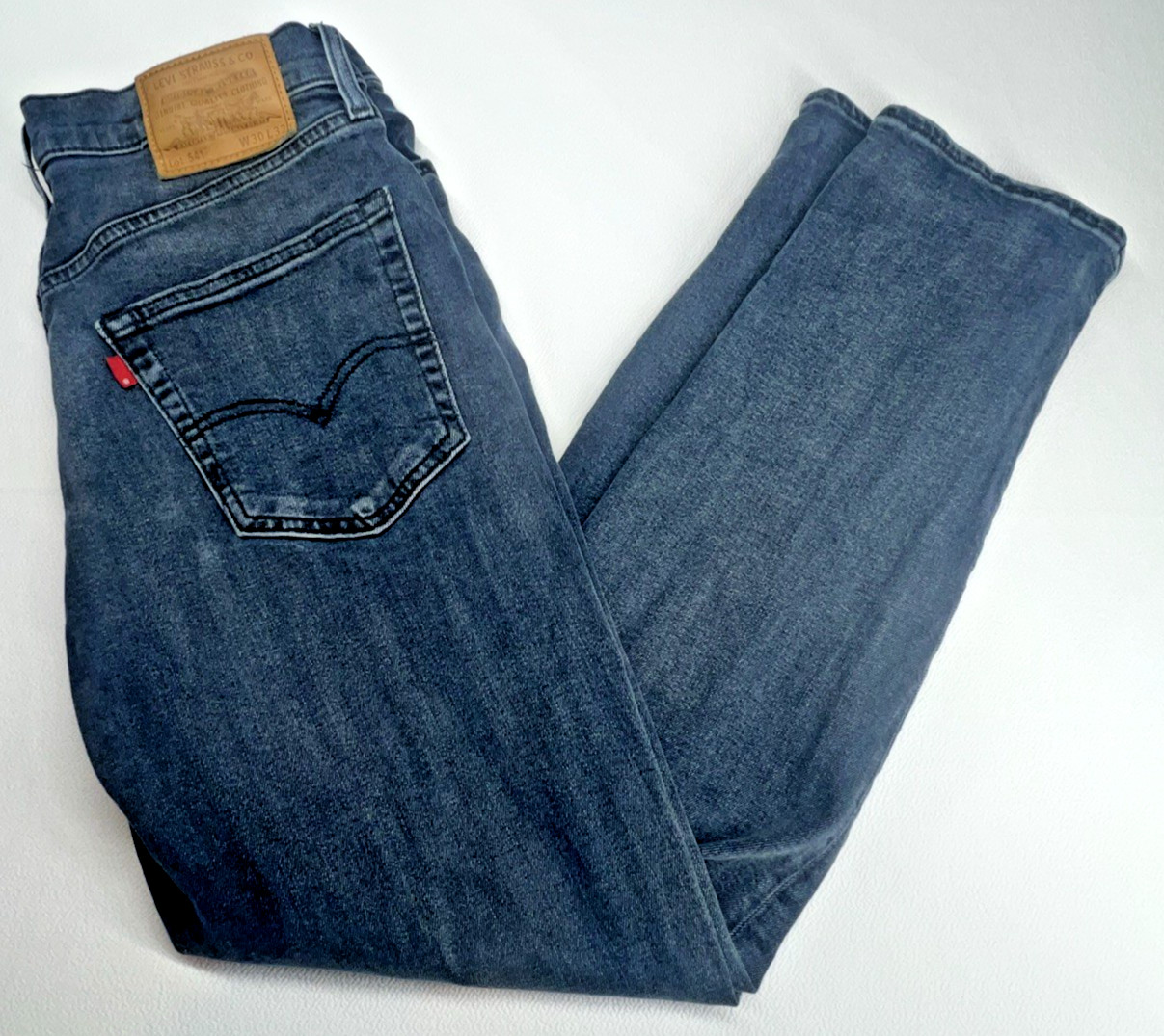 Levi’s 541 Premium Athletic Taper Fit Stretch Jeans Men’s 30x32 Gray Blue Denim