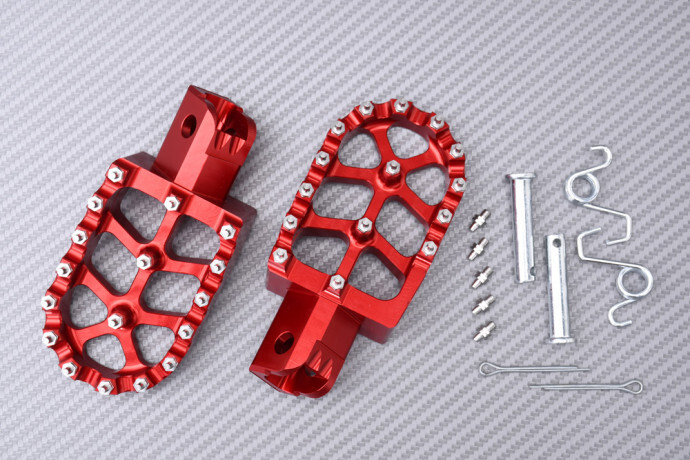 Repose-pieds Enduro rouge pour HONDA XR 70R anti-glisse pour le tout-terrain