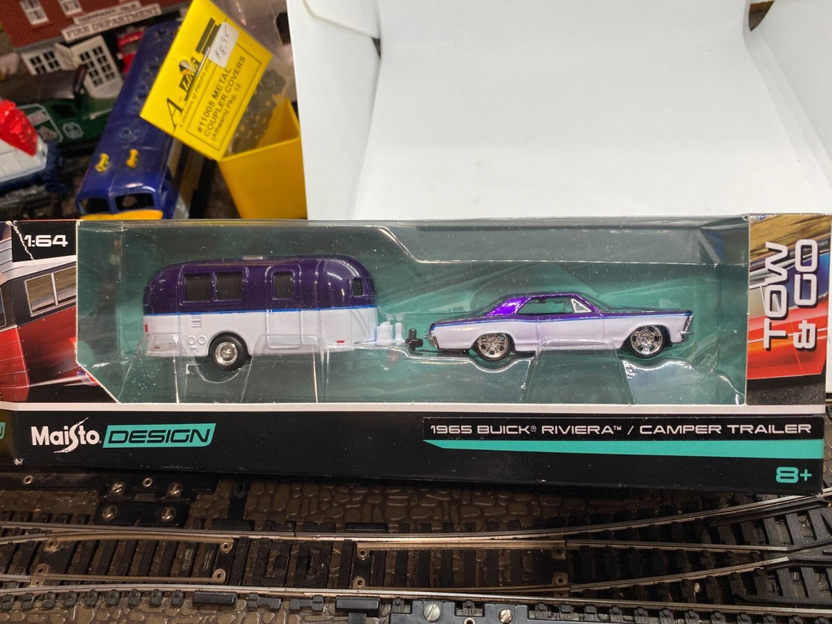 Maisto 1:64 scale 1965 Buick Riviera/ Camper Trailer, New unit. | eBay