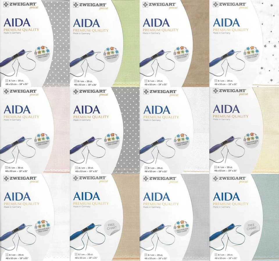 AIDA Zweigart precut 20 ct. Extra Fein-Aida 3326