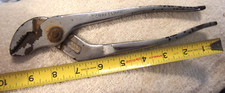 9.5" Craftsman Arc Slip Joint Pliers VTG Rope Pattern Handle USA,circle P
