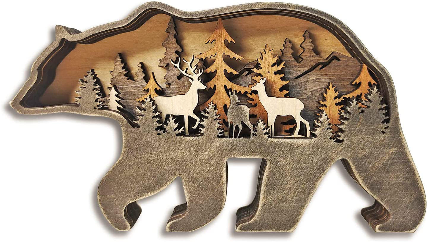 Wood Bear Art Rustic Home Decor North-America Forest Animals Brown Bear Carved C 744759522917 | eBay Wood Bear Art Rustic Home Decor North-America Forest Animals Brown Bear Carved C 744759522917 | eBay