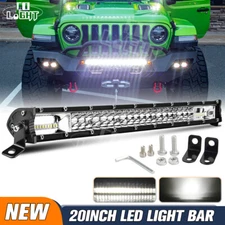 Slim 20" Inch LED Work Light Bar Flood Spot Combo Offroad Driving Truck Lamp 22"