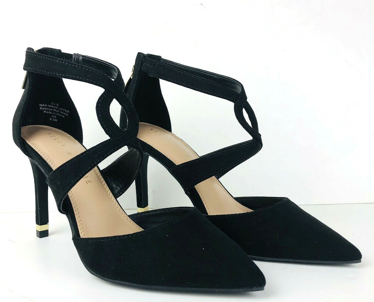 Kelly Katie Evie Dress Pump Black M Back Velvet Zip