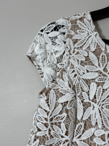Nuevo con etiquetas Vestido ajustado de encaje blanco Lulus para mujer talla pequeña - Imagen 4 de 13