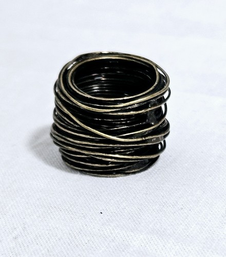 Anillo de banda fuertemente enrollado tono latón 3/4 pulgadas de largo tamaño 5,5 J5-1620 - Imagen 3 de 5