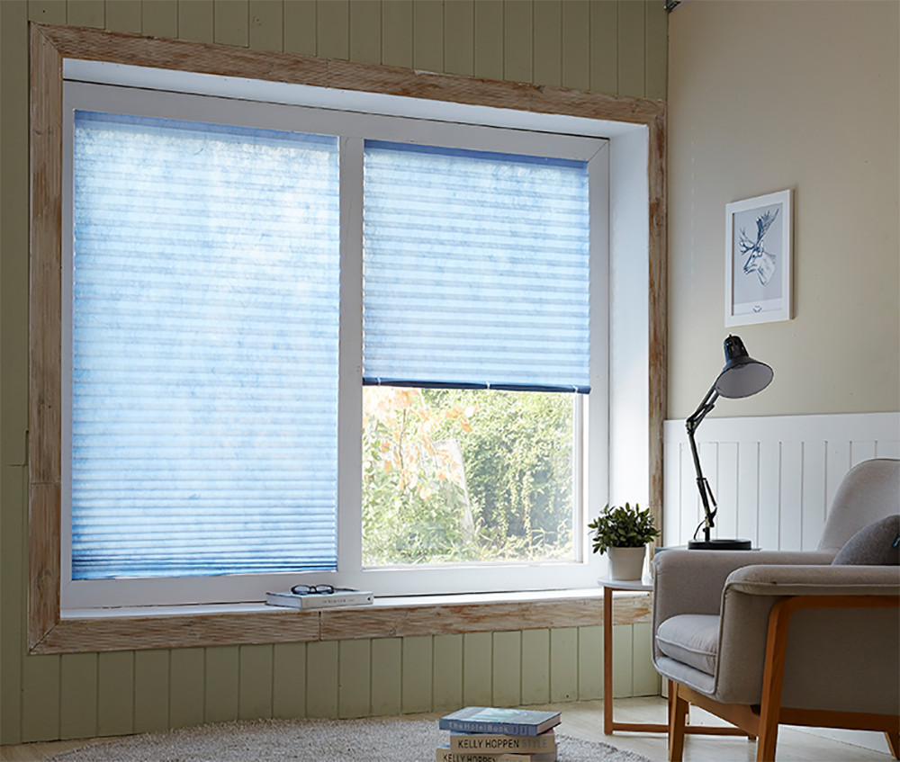 No Tools Easy Install Cordless Cellular Shades Pleated Window Blinds (4pcs 1Set)