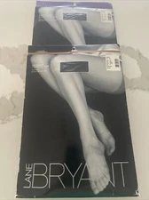 Lane Bryant Off Black  Black Size B Daysheer Control Top pantyhose Two Pair NWT