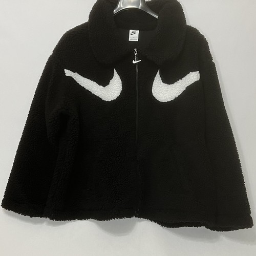 Nike Sportswear Full Zip Sherpa Jacke schwarz NSW Double Swoosh Damengröße 2X neu