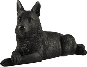 Black German Shepherd Dog Breed Collectible Figurine garden statue - 12 Inch