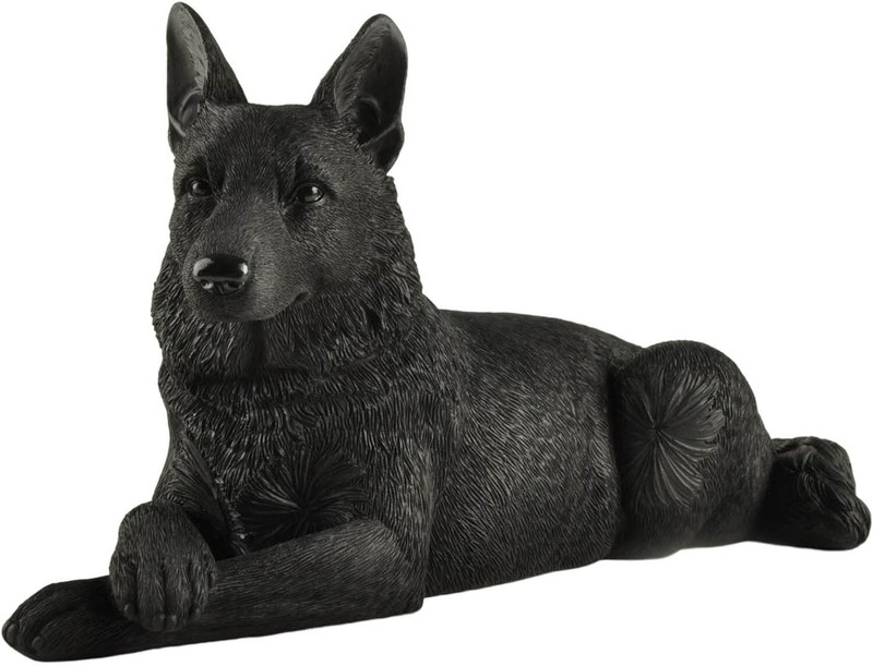 Black German Shepherd Dog Breed Collectible Figurine garden statue - 12 Inch