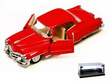 DIECAST CAR W/LED DISPLAY CASE 1953 CADILLAC SERIES 62 RED KINSMART 5339D 1/43